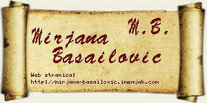Mirjana Basailović vizit kartica